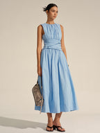 Ruched Waist Maxi Dress