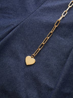 Wide-Leg Chain Jeans Pants