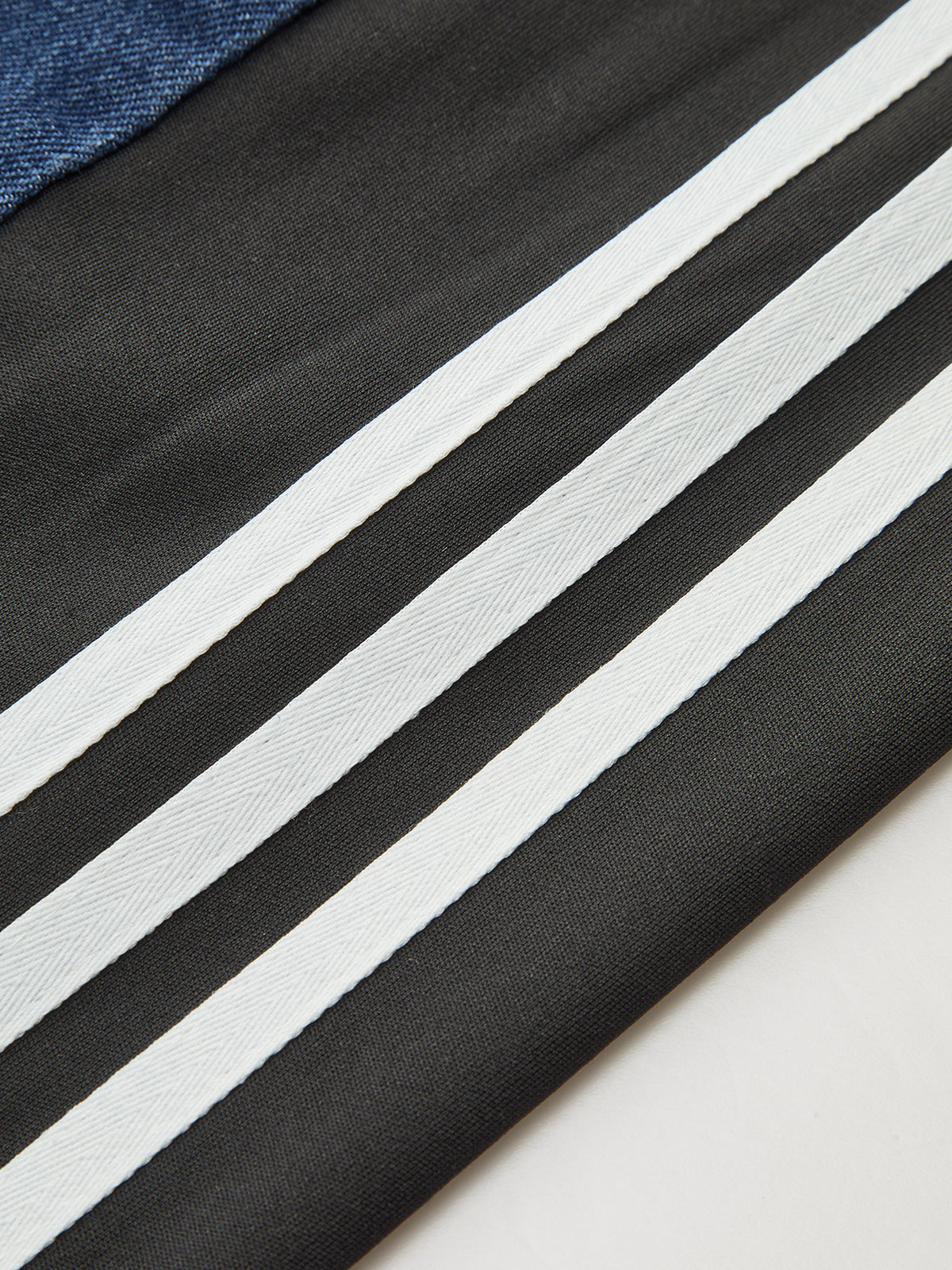 Striped Side Panel Mid-Waist Jeans