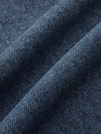 Mid-Waisted Denim Curved-Leg Pants