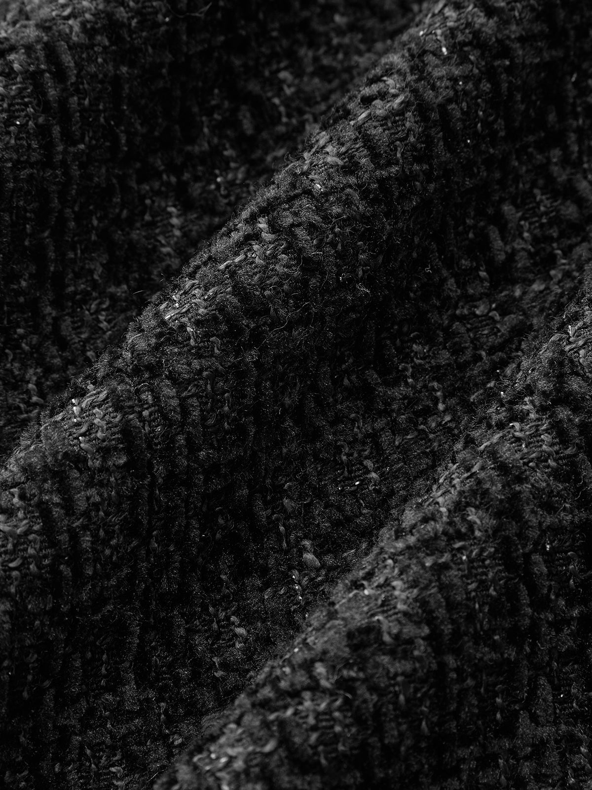 Metal Button Tweed Sleeveless Mini Dress