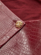 Faux Leather Paneled Knit Mini Dress