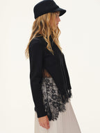 Lace Panel Knitted Sweater