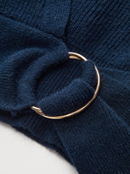 Metal Ring Knit Wrap Cardigan