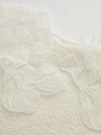 Floral lace Sweater Semi Sheer Round Neck Sweater