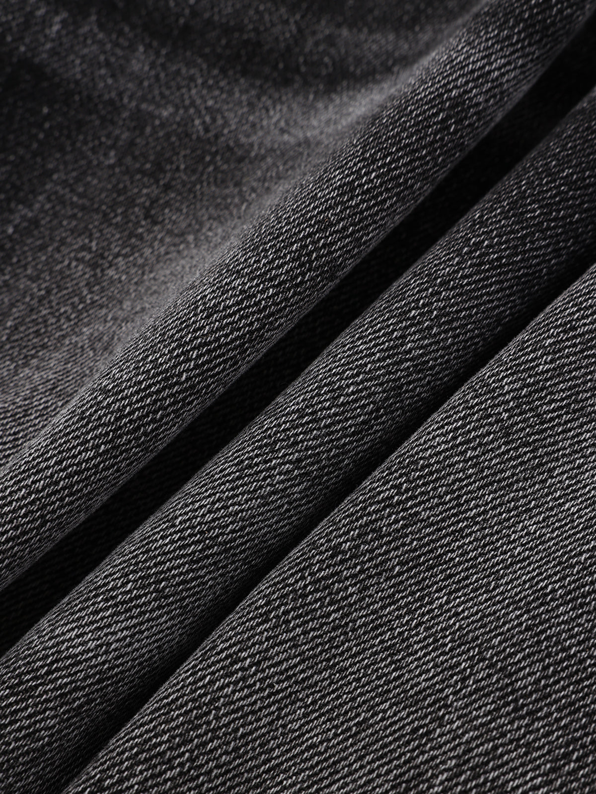 Washed Denim Curved-Leg Jeans