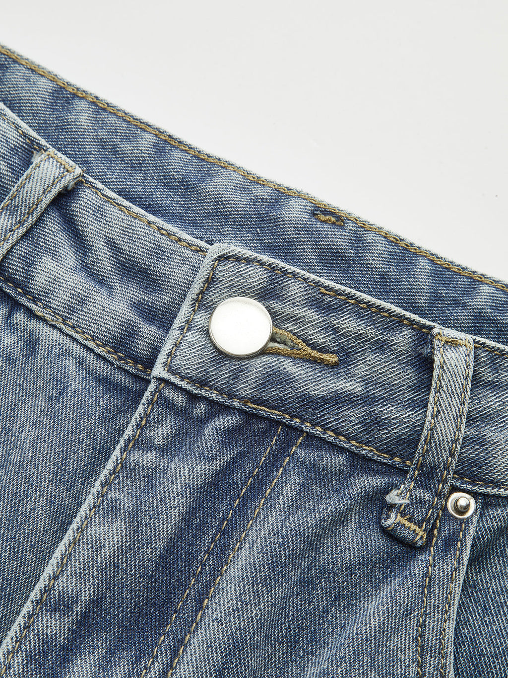 High-Waisted Wide-Leg Denim Jeans