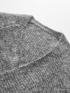 Wool-Blend Two-Piece Set Crossover Halter Knit Top