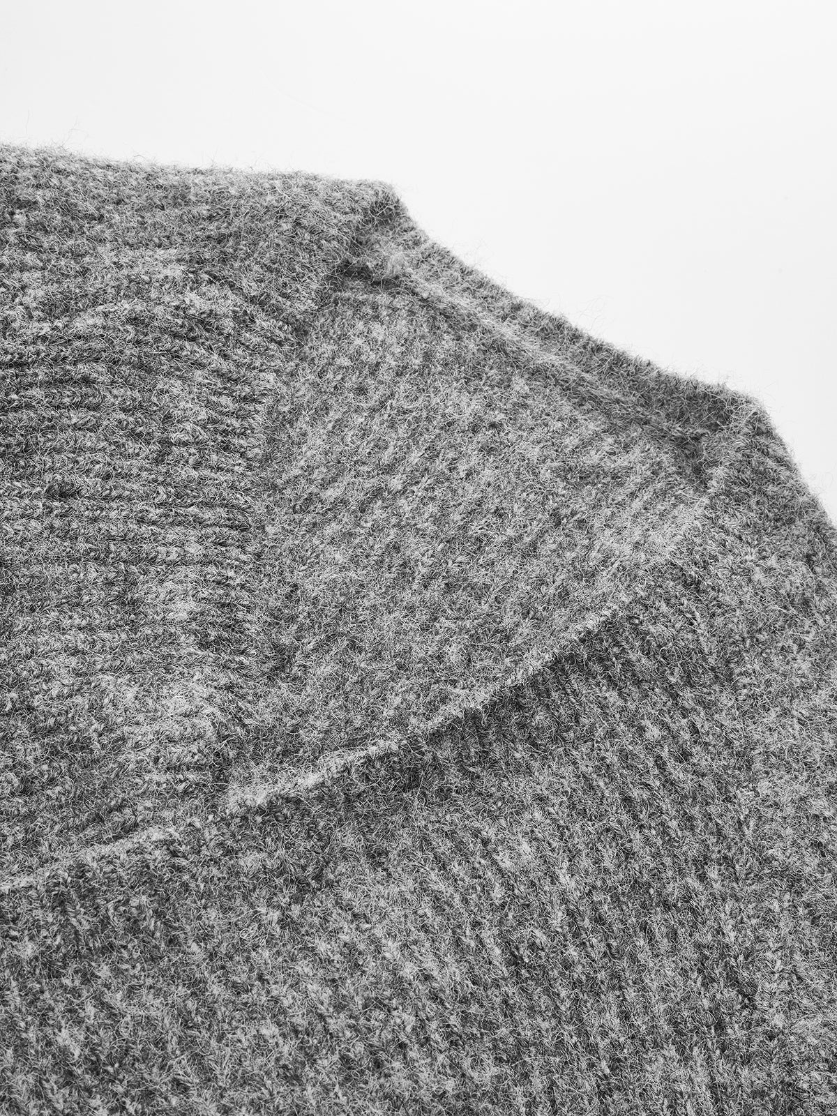 Wool-Blend Two-Piece Set Crossover Halter Knit Top