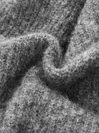 Wool-Blend Two-Piece Set Crossover Halter Knit Top