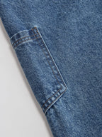 Cross-Front Wide-Leg Jeans