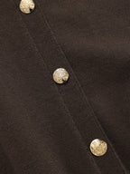 Cinched Waist Knit Shirt Dress