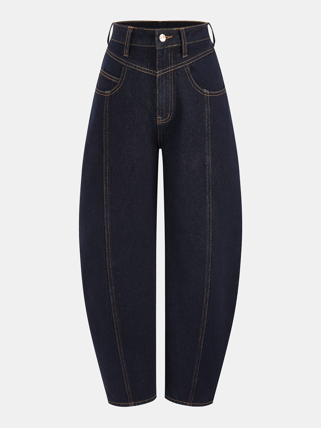 Mid-Waist Balloon Jeans