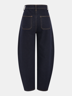 Mid-Waist Balloon Jeans