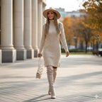 Aria Cable-Knit Dress – Timeless Elegance