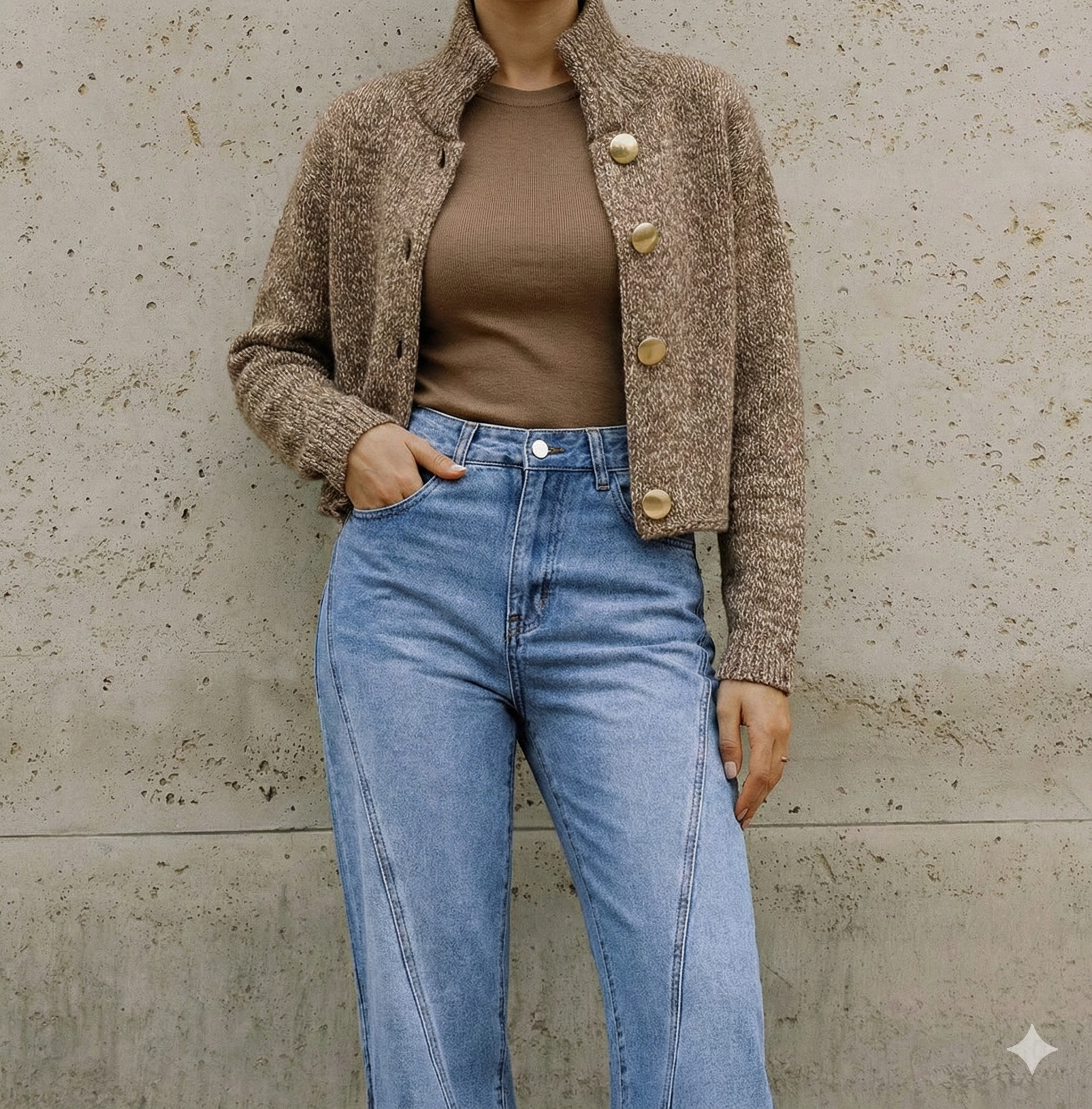 Vintage Denim Straight Leg Pants