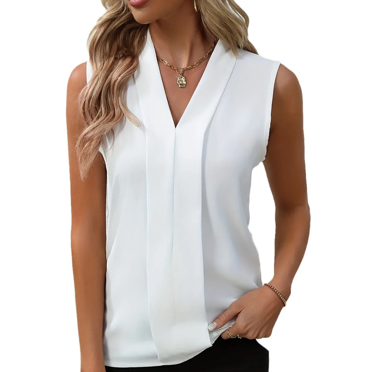 Casual Loose Sleeveless Blouses