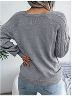 The Anya Cable-Knit Button Sweater – Timeless Comfort