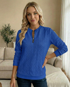 Textured Zipper Sweatshirt – Stylish & Comfy