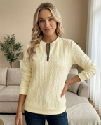 Textured Zipper Sweatshirt – Stylish & Comfy